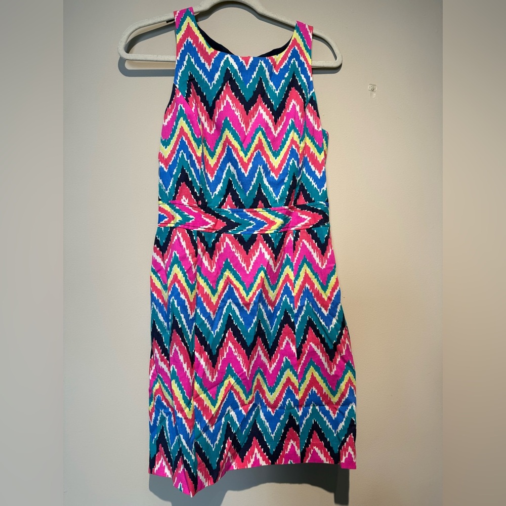 Lilly Pulitzer Chevron Open Back Dress 6
